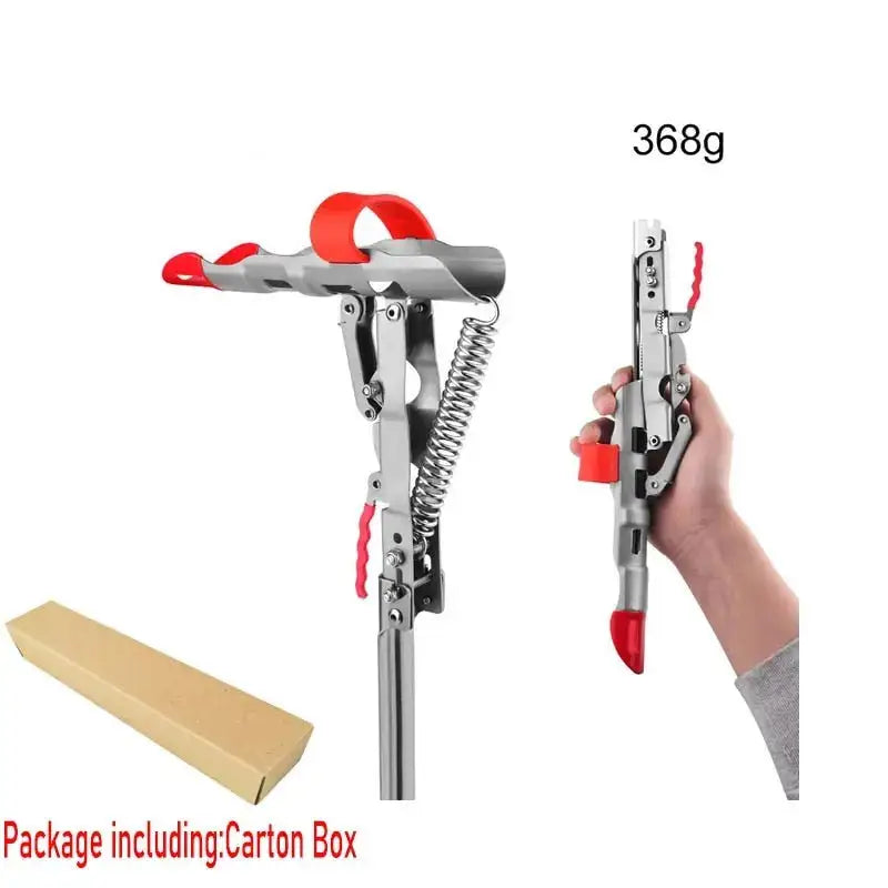 Automatic fishing rod holder with adjustable grip and spring mechanism for easy fishing