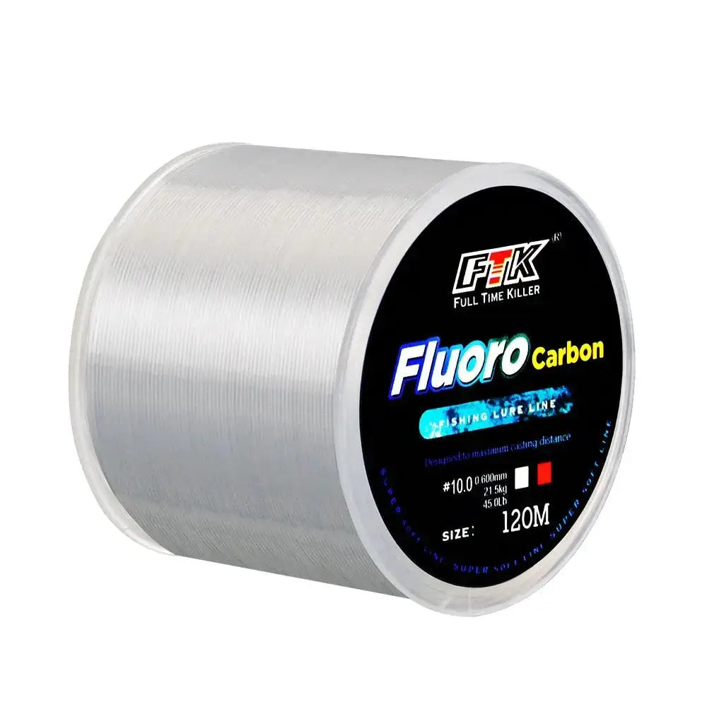 High-performance fluorocarbon fishing line in a clear spool for optimal underwater invisibility