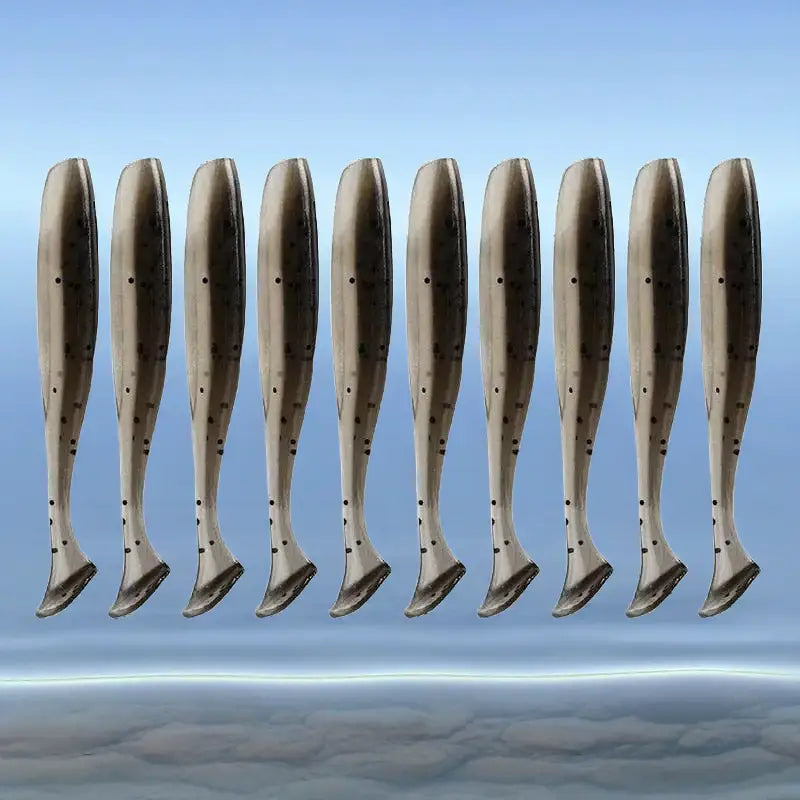 Set of Meredith Easy Shiner lures in silver color for effective fishing