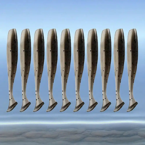 Set of Meredith Easy Shiner lures in silver color for effective fishing