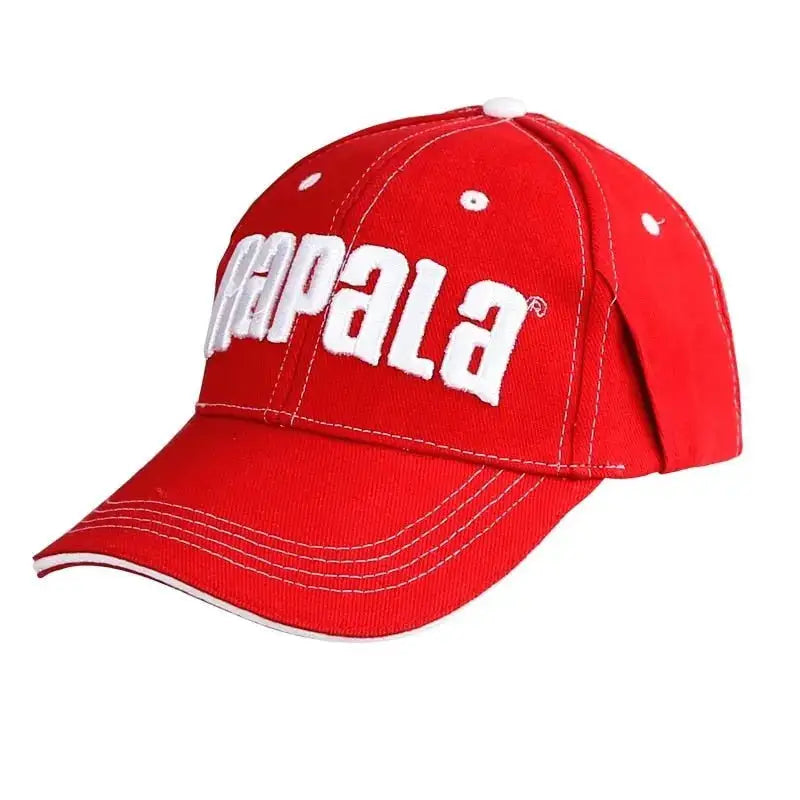 Rapala camo fishing hat in red with embroidered logo for outdoor enthusiasts