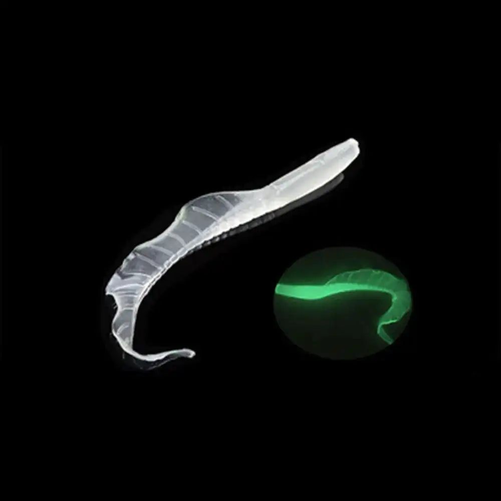 Glow-in-the-dark soft bait for bass fishing with a realistic design for attracting fish
