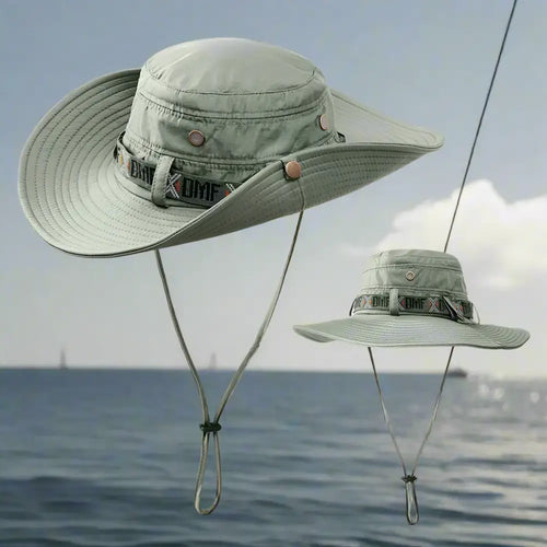 Lightweight sun protection fishing hats with adjustable straps for outdoor adventures