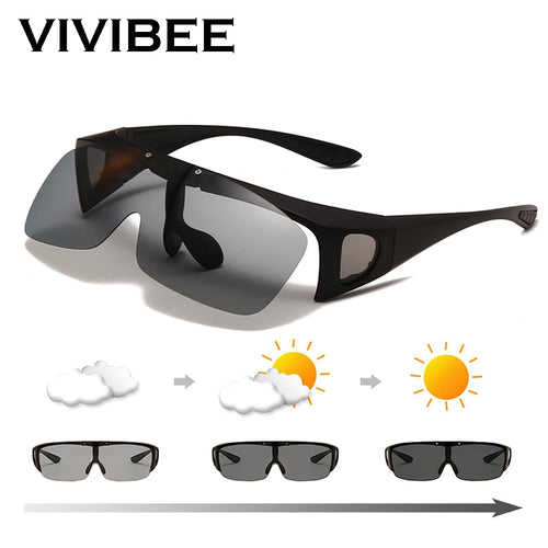 VIVIBEE polarized fishing sunglasses with dark lenses for enhanced vision and glare reduction on the water