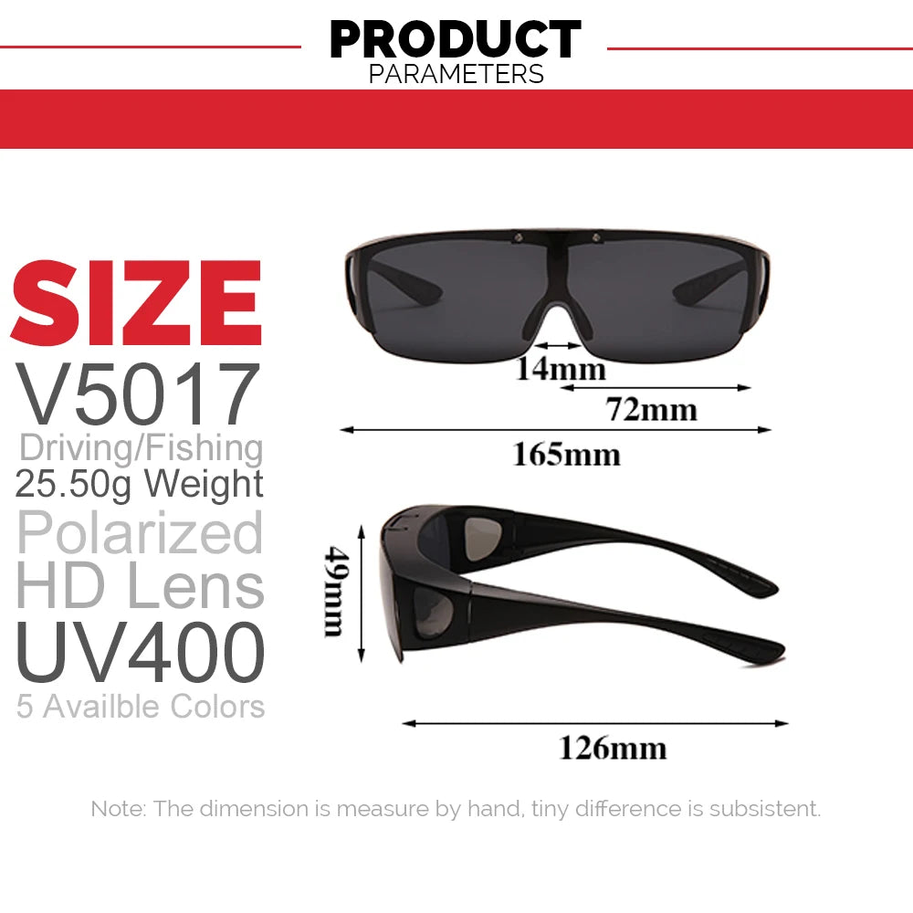V5017 Polarized Fishing Sunglasses with UV400 Protection and HD Lens for Clear Vision on the Water