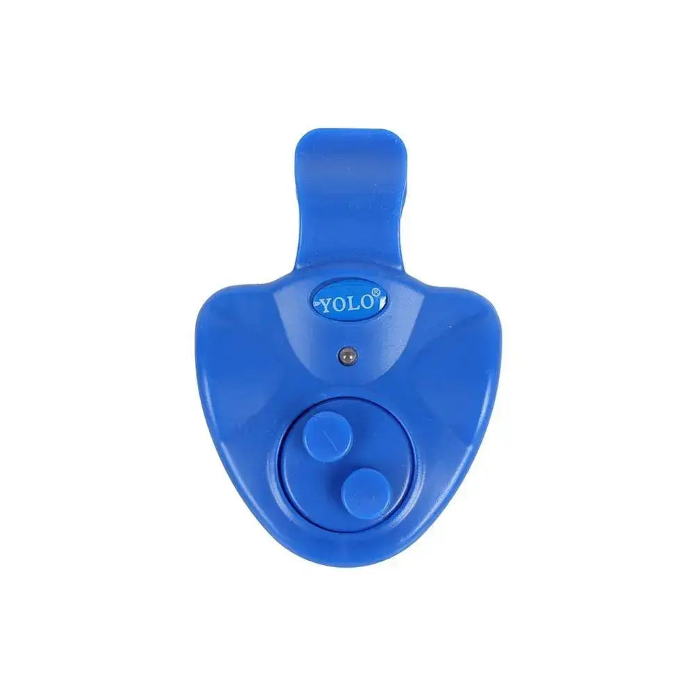 Blue fishing tackle audible fishing alarm with buttons for easy operation and increased catch alerts