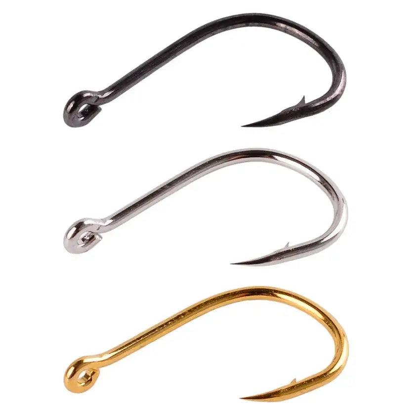 Three fishing hooks.