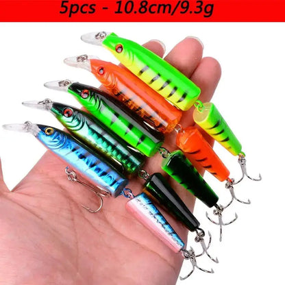 Assorted fishing lures.