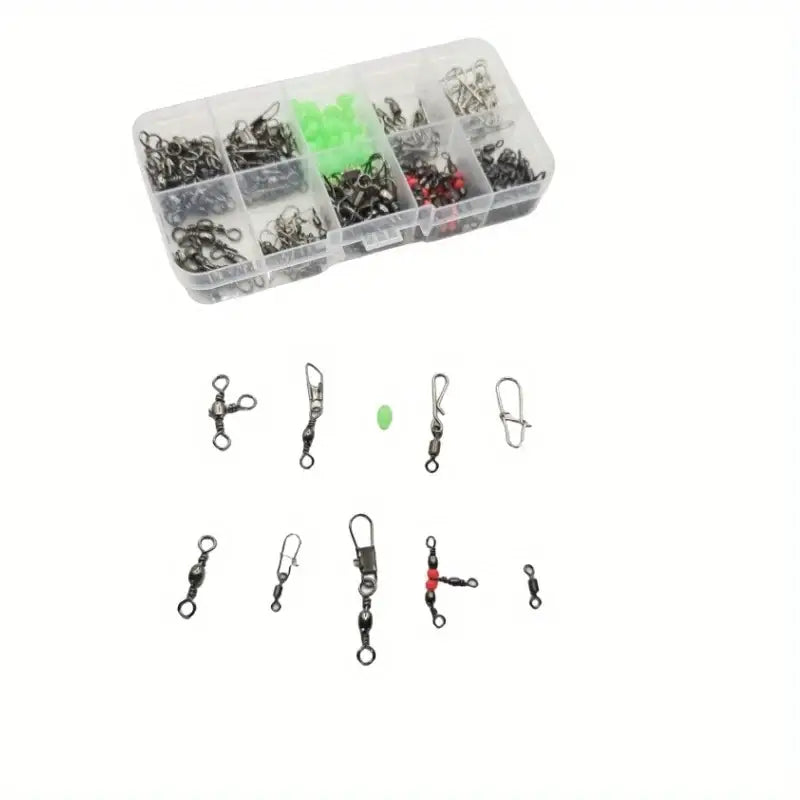 200-Piece Versatile Fishing Gear Adapter Kit - 200pcs - Fishing Accesories