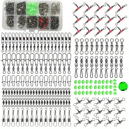 200-Piece Versatile Fishing Gear Adapter Kit - 200pcs - Fishing Accesories