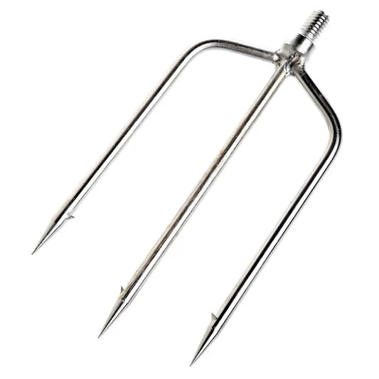 Stainless Steel 3 Prong barged Ice Fishing Spear.