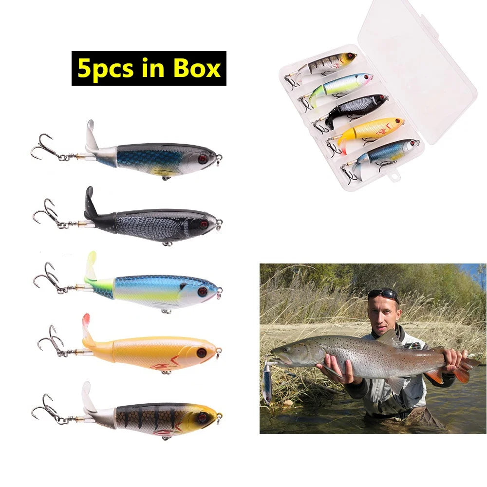 Floating Rotating Tail Topwater Lures