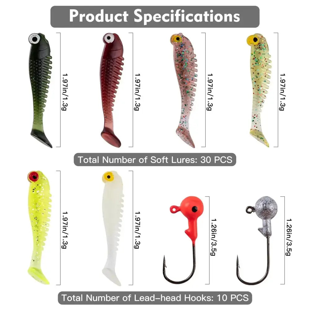 40pc  Soft Lure Kit-The Fishing Gear Shop