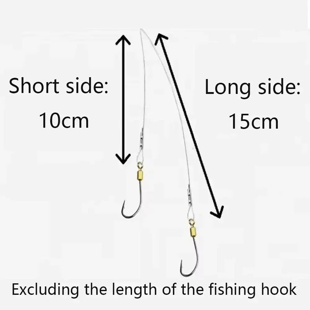 Fishing rig with two hooks.