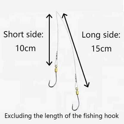 Fishing rig with two hooks.