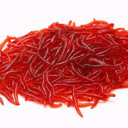 Pile of red worms.