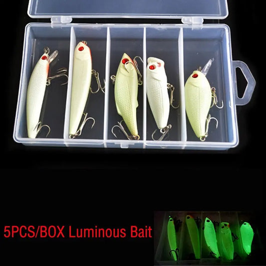 5PCS Luminous Artificial Minnow kit-The Fishing Gear Shop