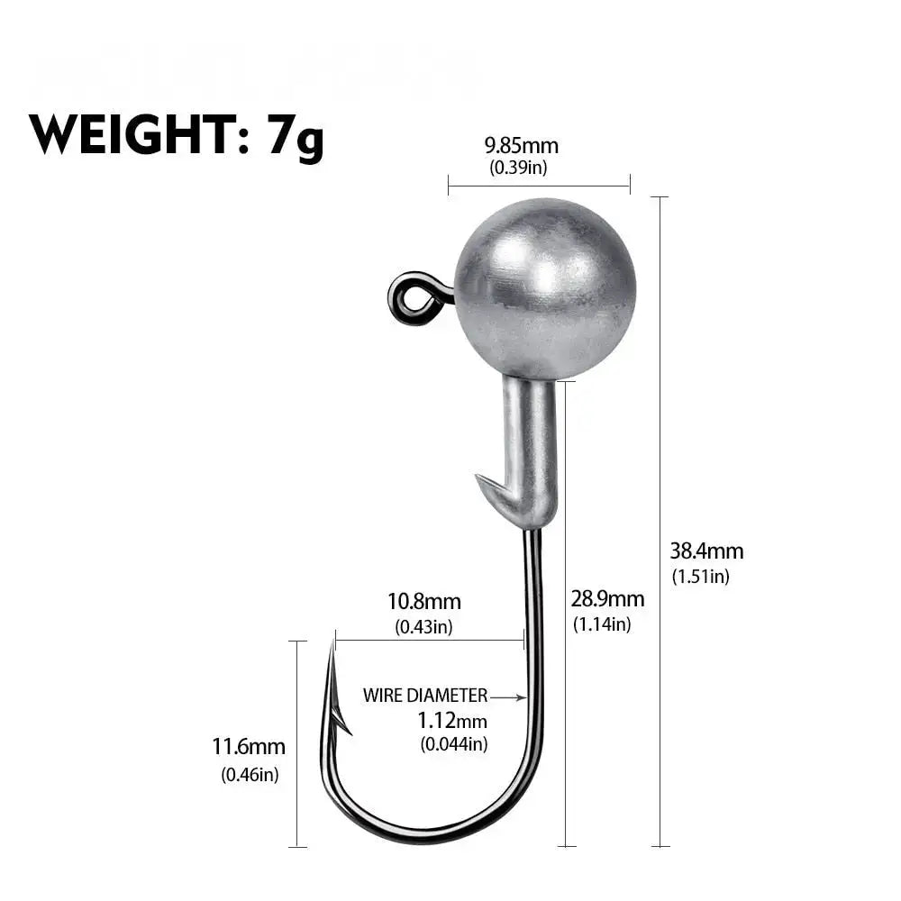 5pc jig Head Hook-The Fishing Gear Shop