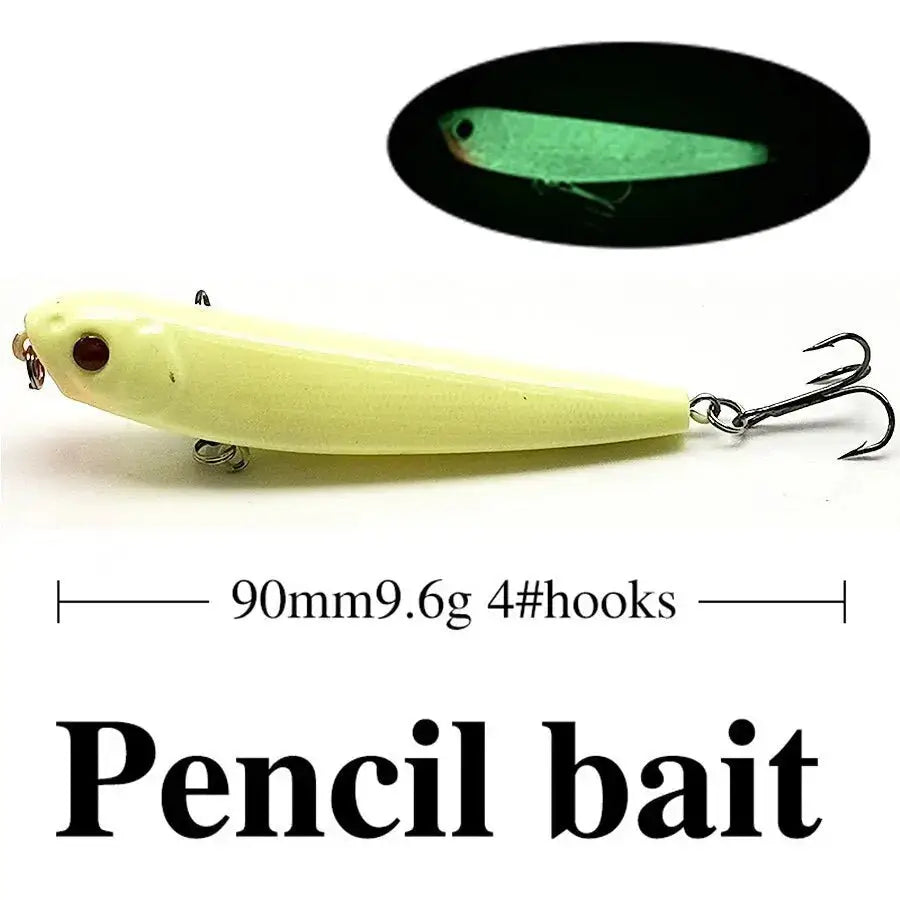 Glow-in-the-dark pencil fishing lure.