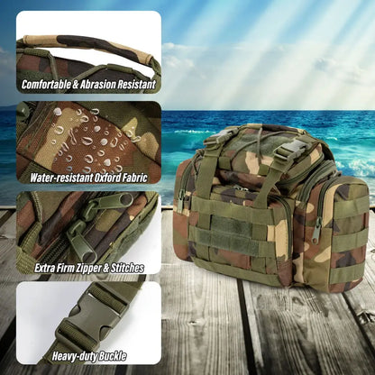 Camouflage tactical bag.