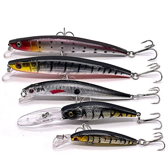 5pcs Jerkbait Minnow Crankbaits-The Fishing Gear Shop