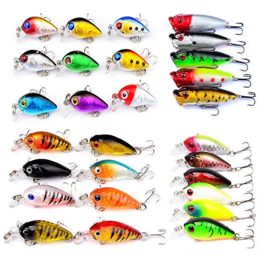 5 to 10PC Mixed Colors Fishing Lure Kit