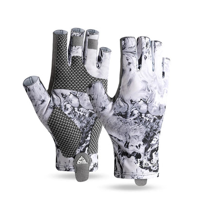 LOOGDEEL Half Finger Fishing & Cycling Gloves - Anti-Slip, Breathable