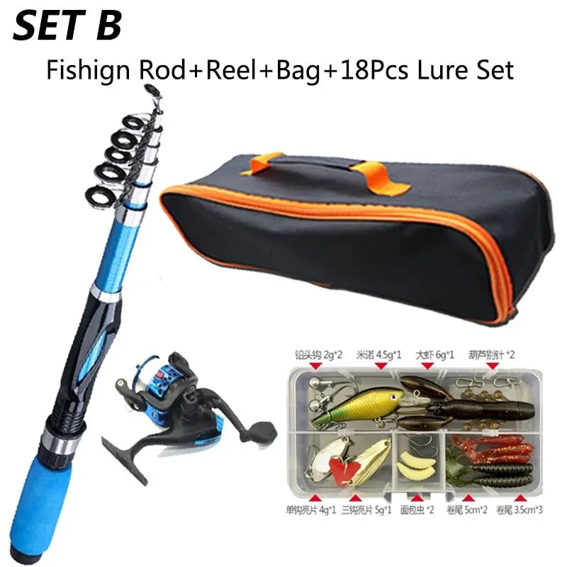 NEW Fishing Rod Kit with fishing lures-The Fishing Gear Shop