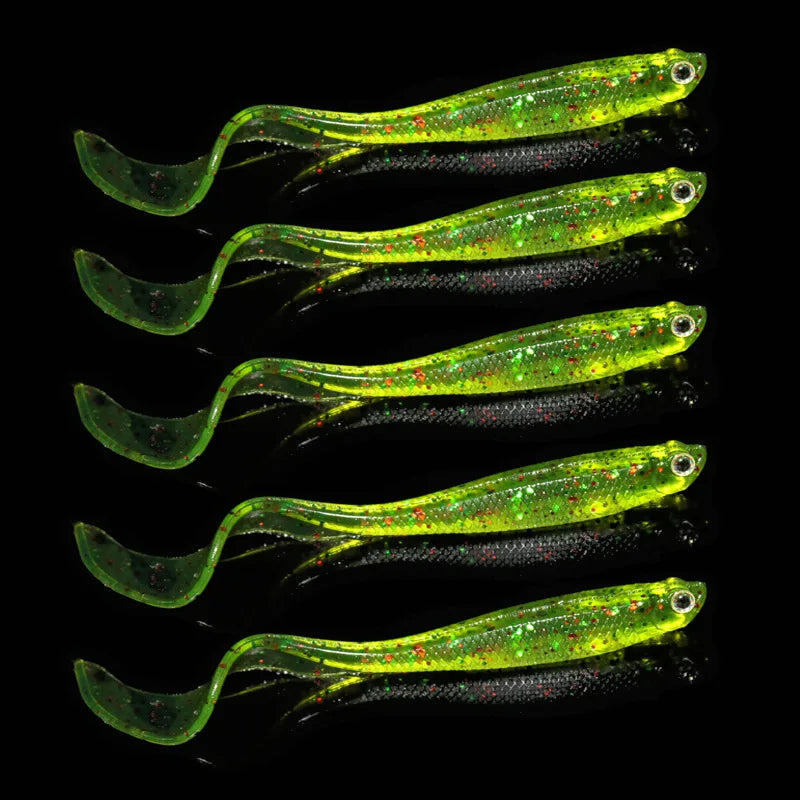 Wave Tail 12cm Soft Lure Bait - 5 Pack