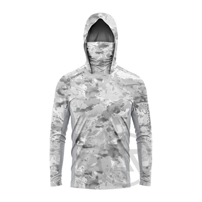 UPF UV Camo Mask Hoodie for Outdoor Adventures