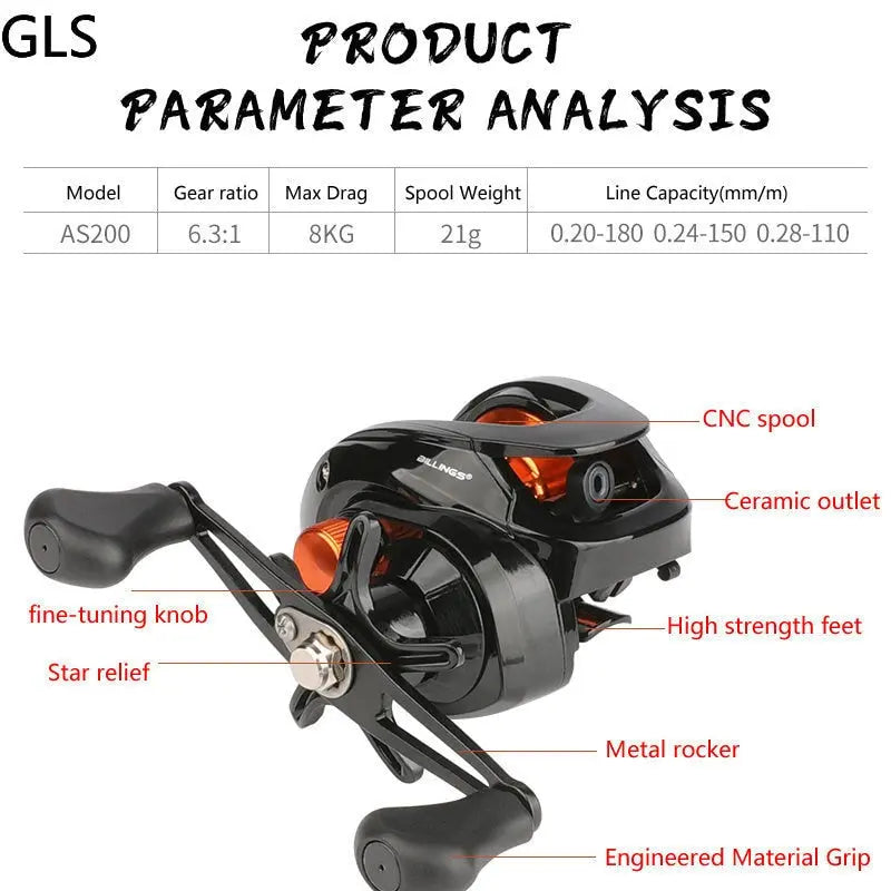 GLS Lightweight Baitcasting Reel-The Fishing Gear Shop