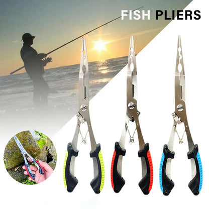 Long Fishing Pliers Tool - Stainless Steel Gripper for Easy Fish Handling