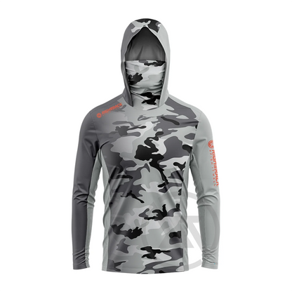 UPF UV Camo Mask Hoodie for Outdoor Adventures