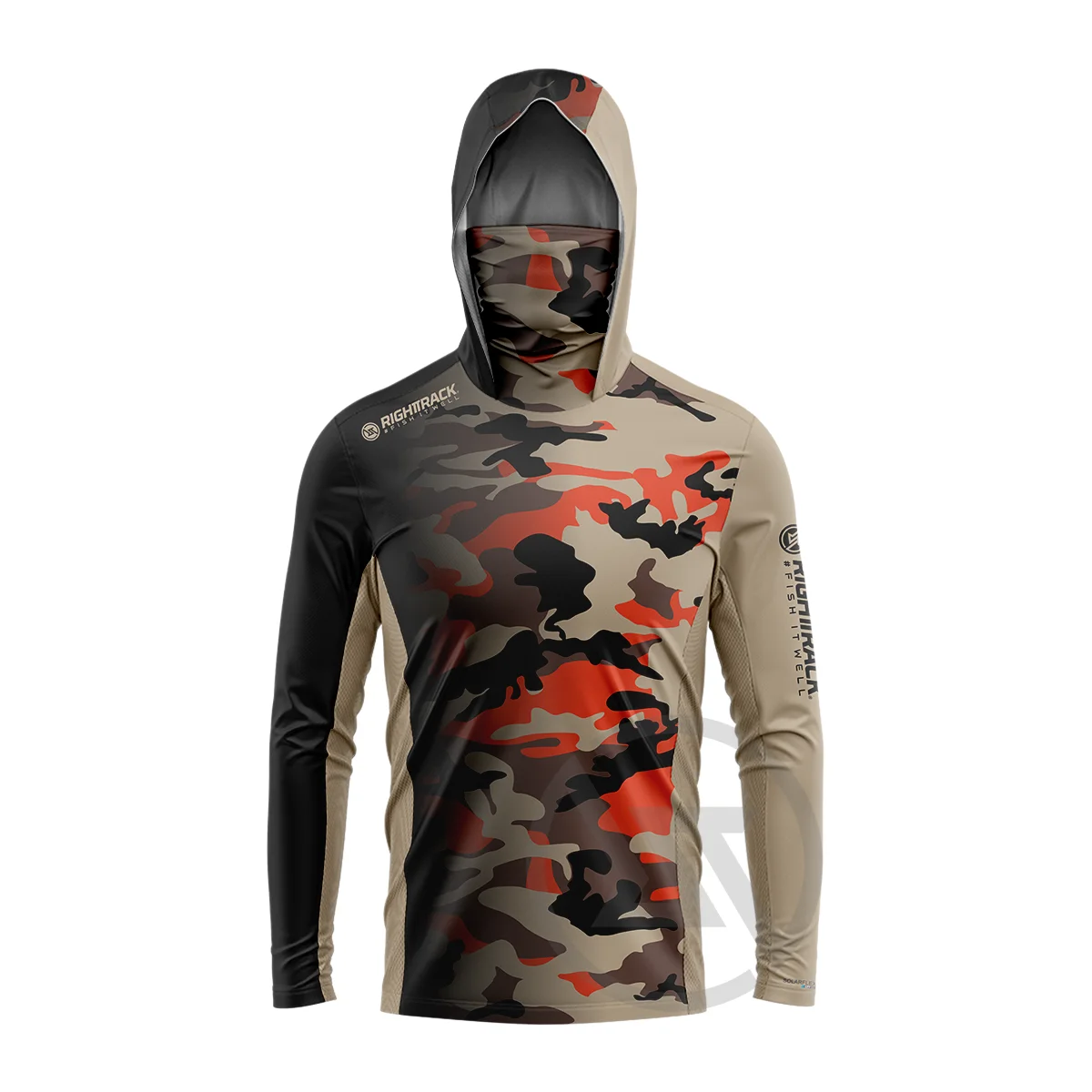 UPF UV Camo Mask Hoodie for Outdoor Adventures