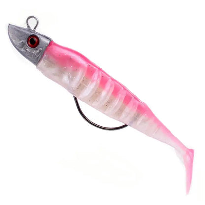 9cm Soft Vinyl Paddle Tails Fishing Lure Kit - 6 Colors