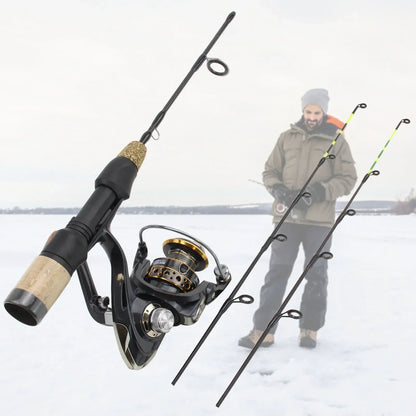 60cm Lightweight Carbon Ice Fishing Rod with Reel