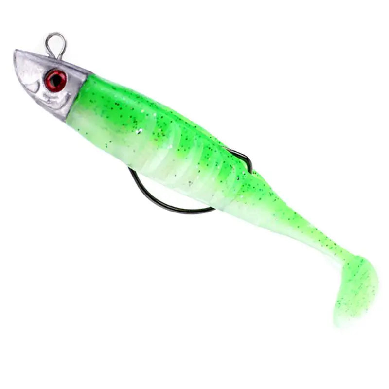 9cm Soft Vinyl Paddle Tails Fishing Lure Kit - 6 Colors