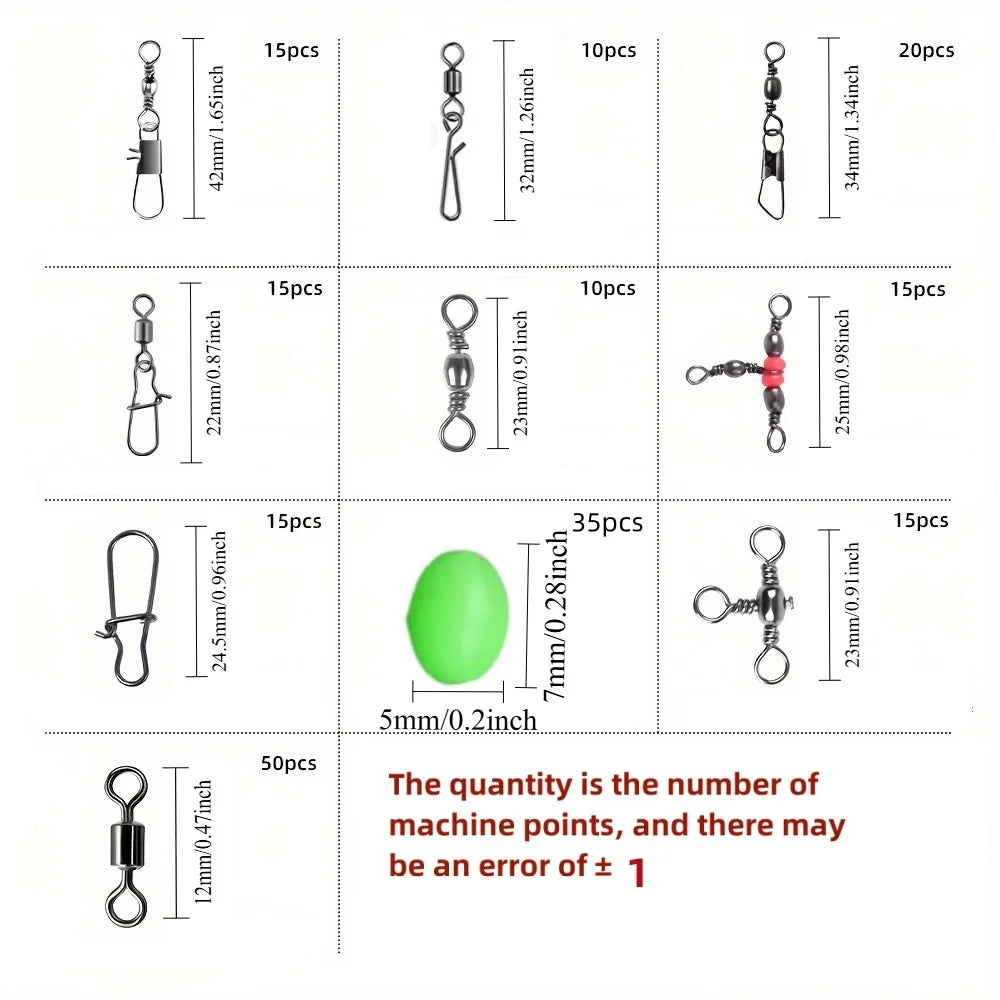 200-Piece Fishing Gear Adapter Kit