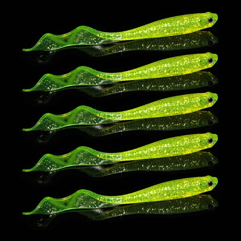 Wave Tail 12cm Soft Lure Bait - 5 Pack