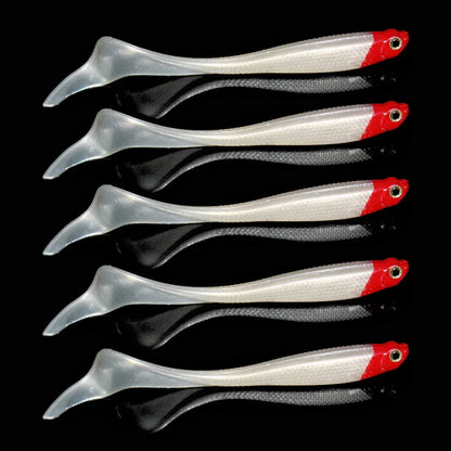 Wave Tail 12cm Soft Lure Bait - 5 Pack