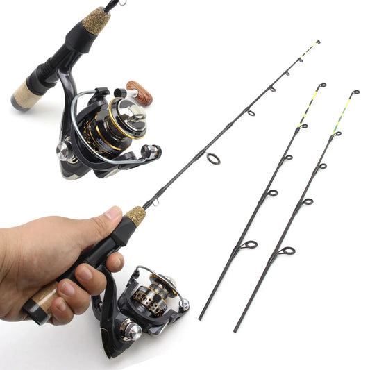 60cm Lightweight Carbon Ice Fishing Rod with Reel