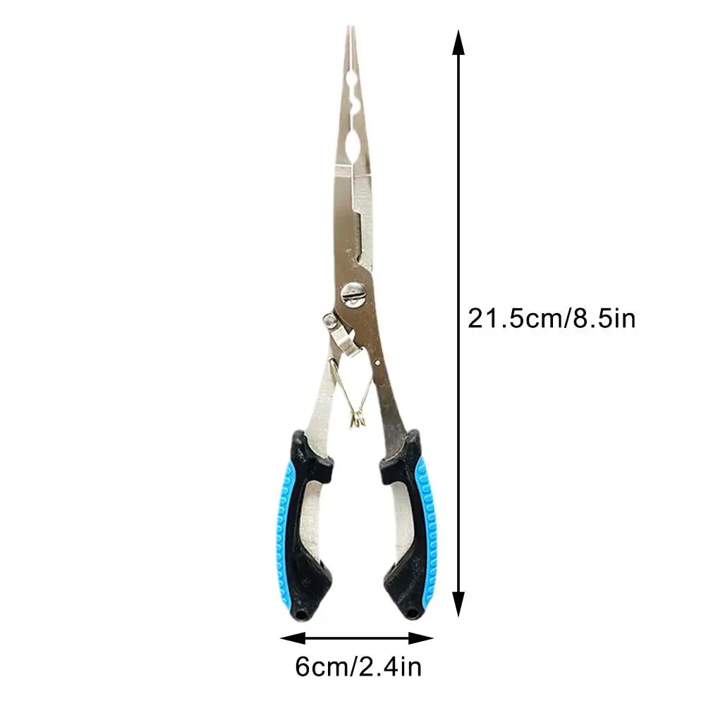 Long Fishing Pliers Tool - Stainless Steel Gripper for Easy Fish Handling