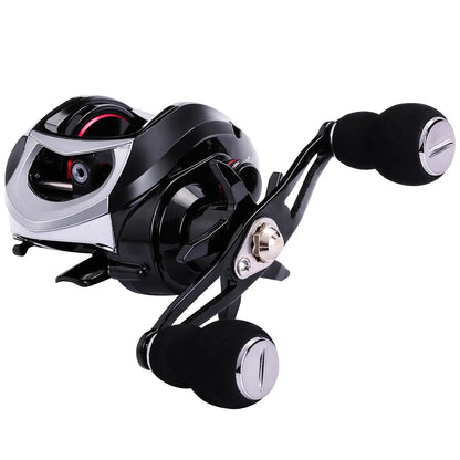 Baitcasting Fishing Reel White Black-The Fishing Gear Shop