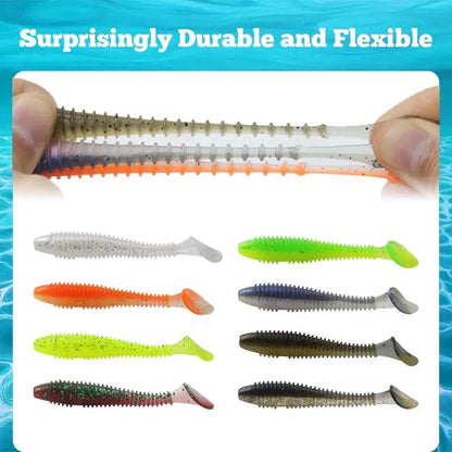 50/30/15PC Soft Fishing Lures Kit - Silicone Bait Set