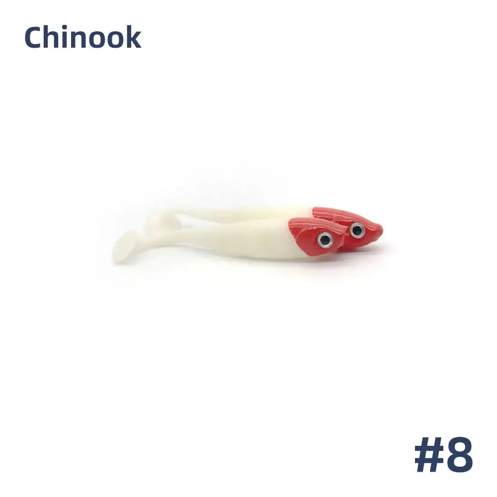 Chinook 3D T-Tail Soft Bait Lure - 5pcs 65mm - 8 / 65-70mm 5pcs - Fishing Lures