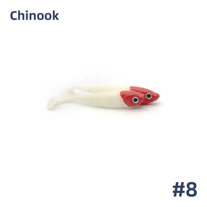 Chinook 3D T-Tail Soft Bait Lure - 5pcs 65mm - 8 / 65-70mm 5pcs - Fishing Lures