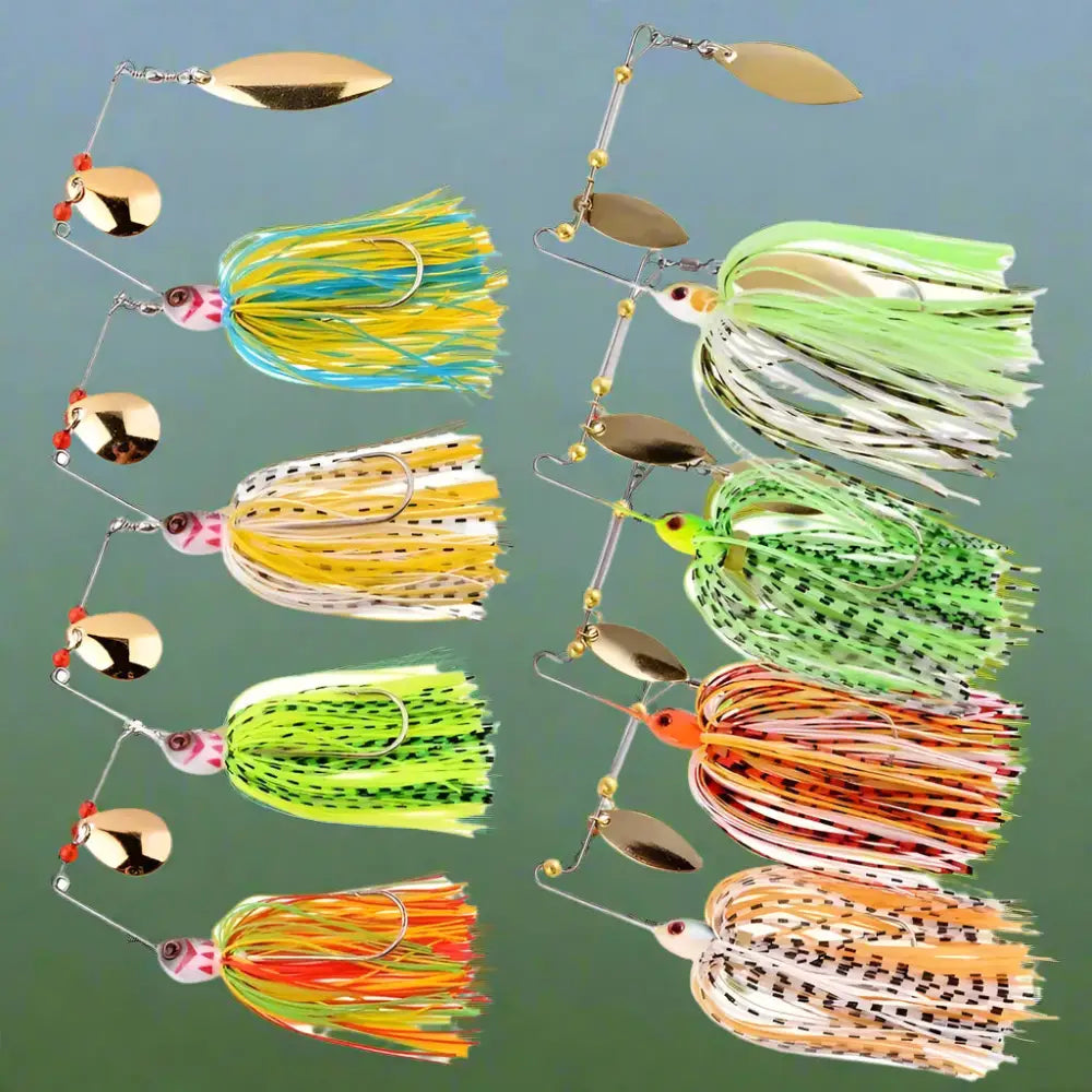 Fishing Lures -  4-8 or 9-Pc Spinnerbait Set