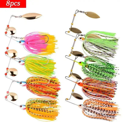 Fishing Lures -  4-8 or 9-Pc Spinnerbait Set