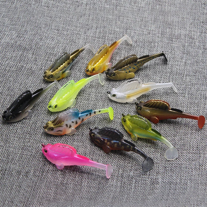 Dark sleeper soft lure set featuring various colors for effective fishing and attracting different fish species
