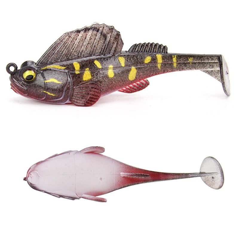 Dark sleeper soft lure set featuring realistic design for effective fishing performance